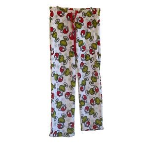 The grinch medium fuzzy fleece pajama bottom pants